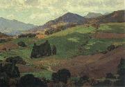 William Wendt I Lifted Mine Eyes Unto the Hills-n-d painting